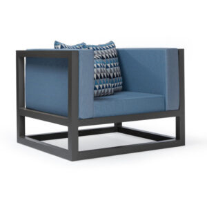 Poltrona Camélia com Estrutura de Alumínio e Pintura Eletrostática